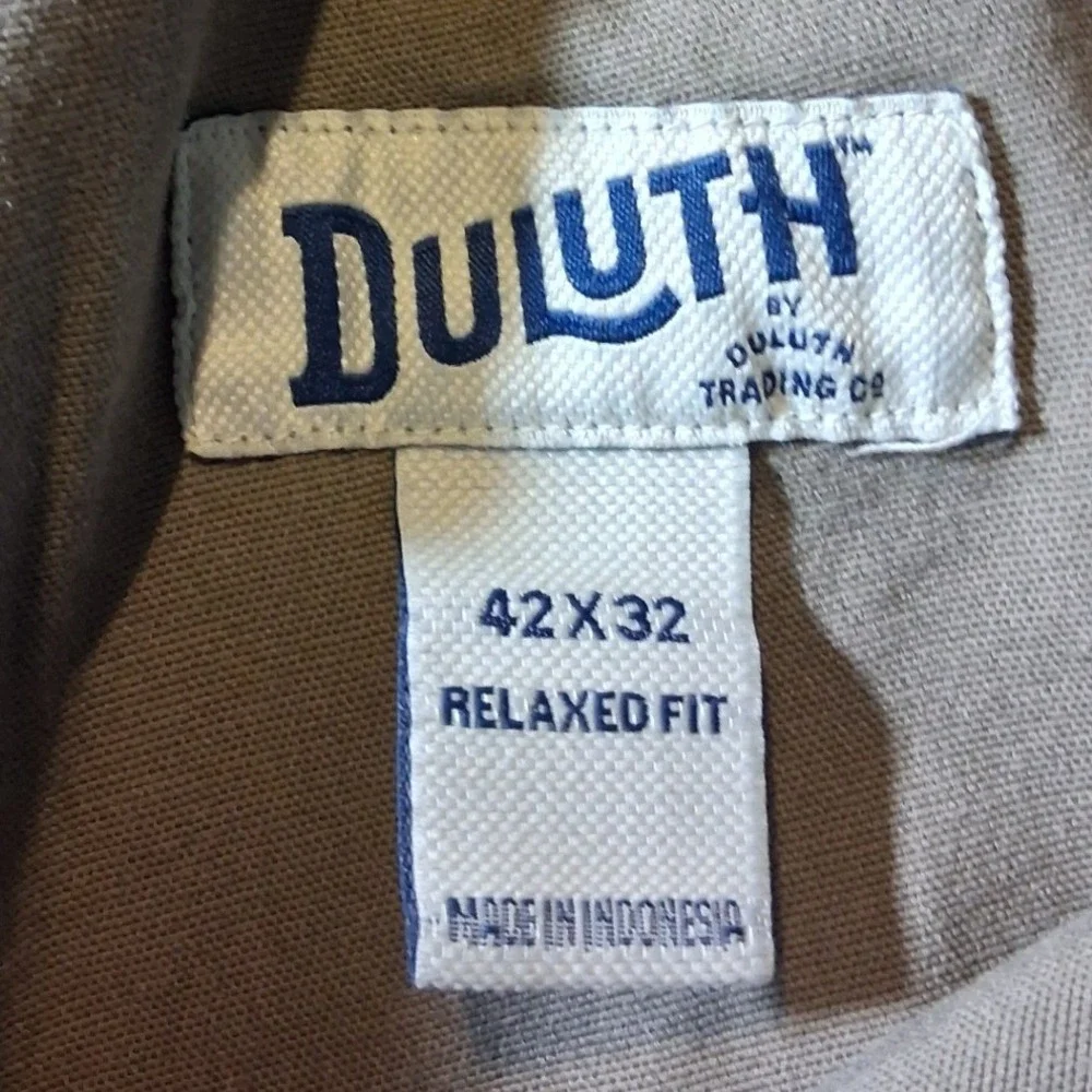 Duluth Trading Co Coolmax Flex Firehose Relaxed Fit Cargo Pants Tan 42x32 Mens